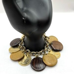 Queen Elizabeth Regina ll South Africa 1959 Coin Charm Bracelet Gold Tone